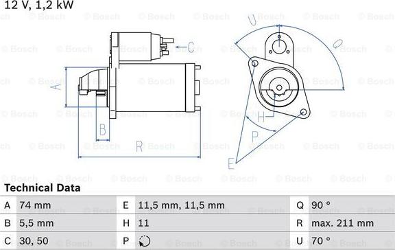 BOSCH 0 986 024 170 - Стартер autospares.lv