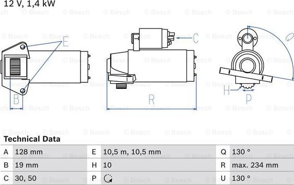 BOSCH 0 986 024 730 - Стартер autospares.lv