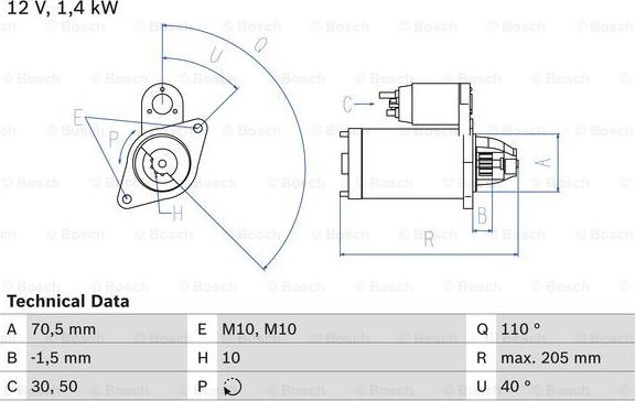 BOSCH 0 986 025 960 - Стартер autospares.lv