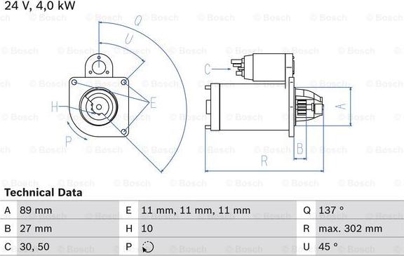 BOSCH 0 986 025 530 - Стартер autospares.lv