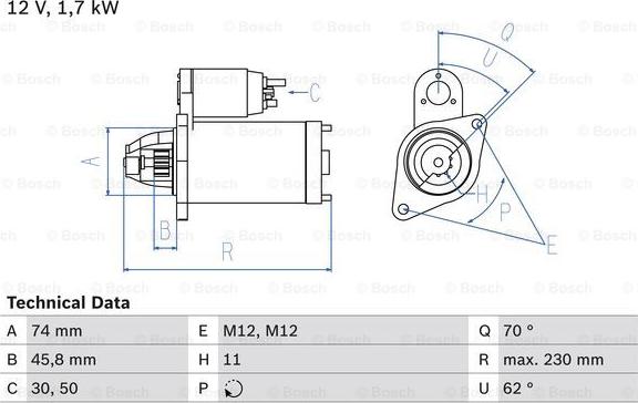 BOSCH 0 986 025 130 - Стартер autospares.lv