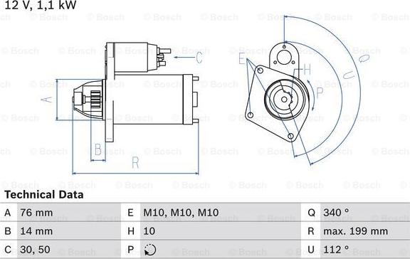 BOSCH 0 986 020 900 - Стартер autospares.lv