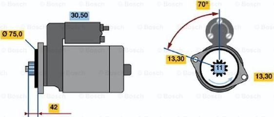 BOSCH 0 986 020 031 - Стартер autospares.lv