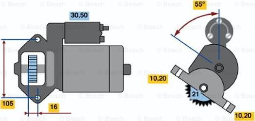 BOSCH 0 986 020 801 - Стартер autospares.lv