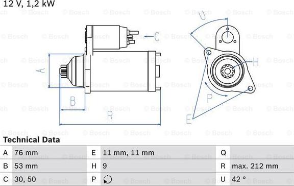 BOSCH 0 986 020 210 - Стартер autospares.lv