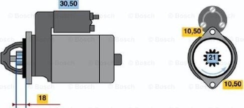 BOSCH 0 986 020 741 - Стартер autospares.lv