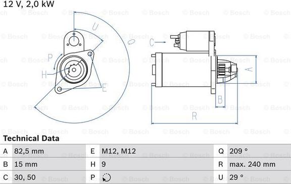 BOSCH 0 986 021 610 - Стартер autospares.lv