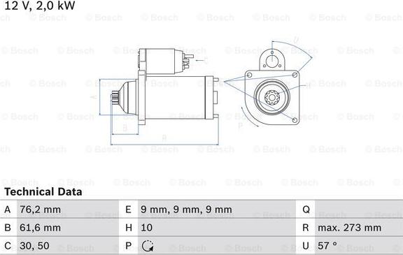 BOSCH 0 986 021 870 - Стартер autospares.lv