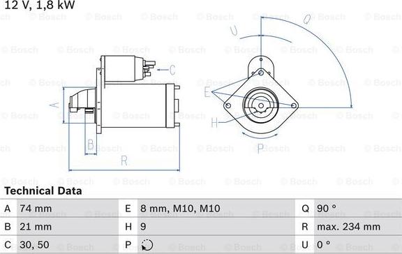 BOSCH 0 986 021 230 - Стартер autospares.lv