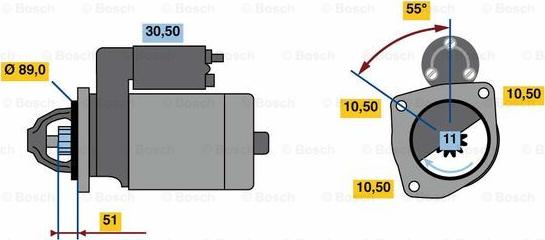 BOSCH 0 986 023 990 - Стартер autospares.lv