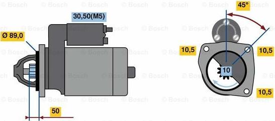 BOSCH 0 986 023 450 - Стартер autospares.lv