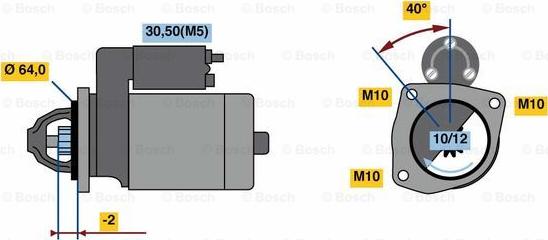 BOSCH 0 986 023 500 - Стартер autospares.lv