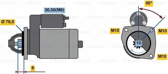 BOSCH 0 986 023 620 - Стартер autospares.lv