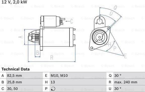 BOSCH 0 986 023 000 - Стартер autospares.lv