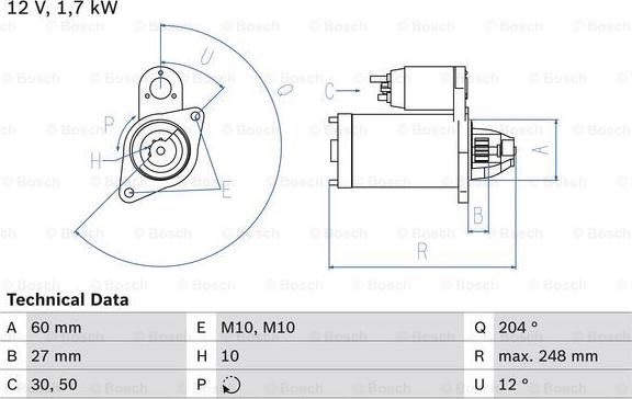 BOSCH 0 986 023 100 - Стартер autospares.lv