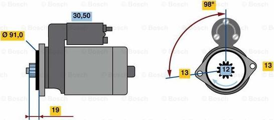 BOSCH 0 986 023 840 - Стартер autospares.lv