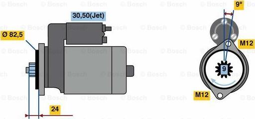 BOSCH 0 986 023 800 - Стартер autospares.lv