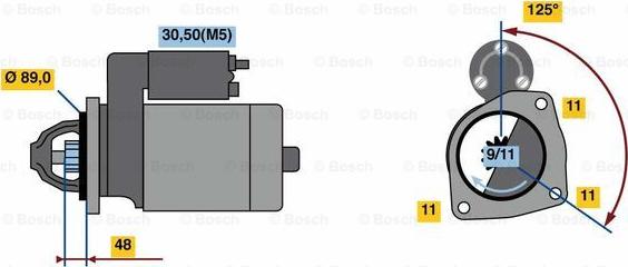 BOSCH 0 986 023 830 - Стартер autospares.lv