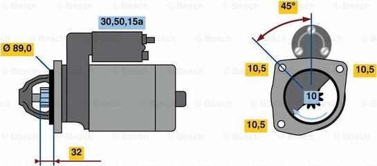 BOSCH 0 986 023 820 - Стартер autospares.lv