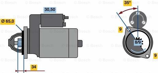 BOSCH 0 986 023 790 - Стартер autospares.lv