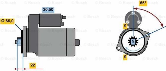 BOSCH 0 986 023 710 - Стартер autospares.lv