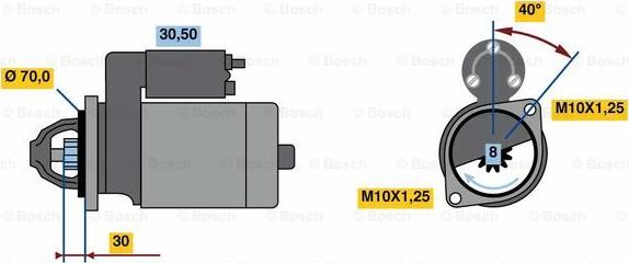 BOSCH 0 986 023 720 - Стартер autospares.lv