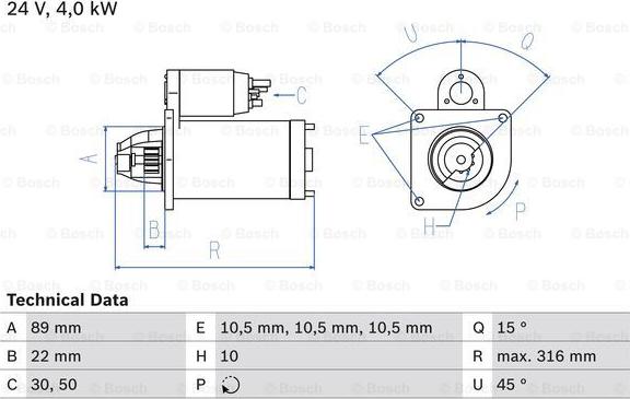 BOSCH 0 986 022 990 - Стартер autospares.lv