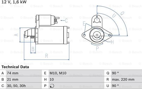 BOSCH 0 986 022 930 - Стартер autospares.lv