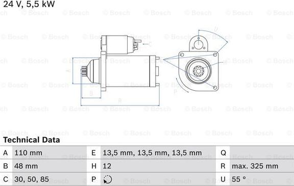 BOSCH 0 986 022 260 - Стартер autospares.lv