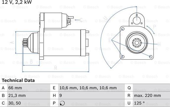 BOSCH 0 986 022 760 - Стартер autospares.lv