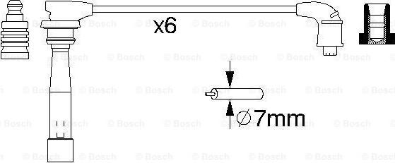 BOSCH 0 986 356 992 - Комплект проводов зажигания autospares.lv