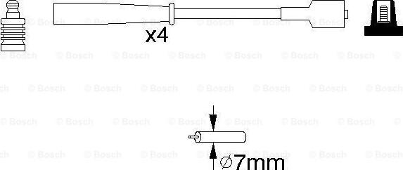 BOSCH 0 986 356 961 - Комплект проводов зажигания autospares.lv