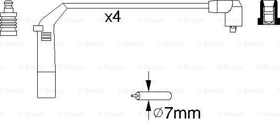 BOSCH 0 986 356 898 - Комплект проводов зажигания autospares.lv