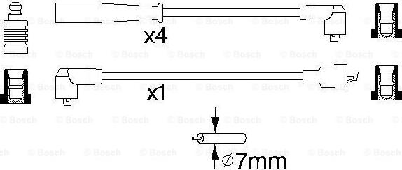 BOSCH 0 986 356 806 - Комплект проводов зажигания autospares.lv