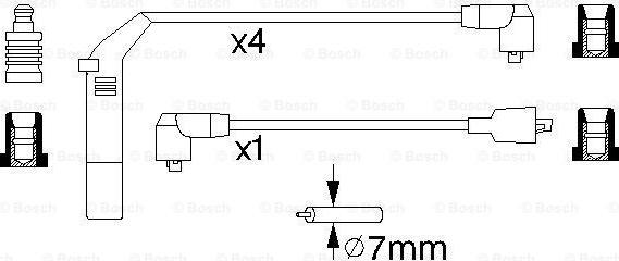 BOSCH 0 986 356 838 - Комплект проводов зажигания autospares.lv