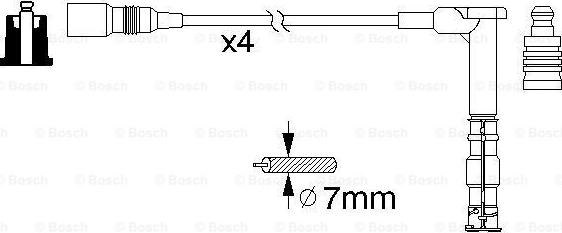 BOSCH 0 986 356 351 - Комплект проводов зажигания autospares.lv