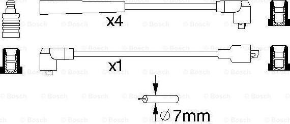 BOSCH 0 986 356 745 - Комплект проводов зажигания autospares.lv