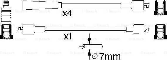 BOSCH 0 986 356 741 - Комплект проводов зажигания autospares.lv