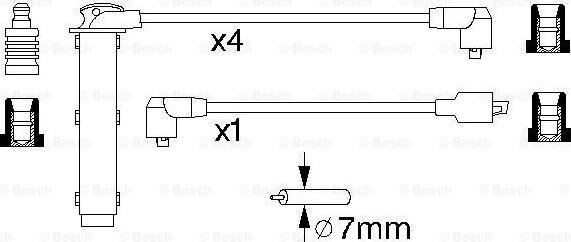 BOSCH 0 986 356 748 - Комплект проводов зажигания autospares.lv