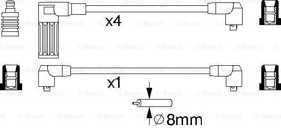 BOSCH 0 986 356 718 - Комплект проводов зажигания autospares.lv