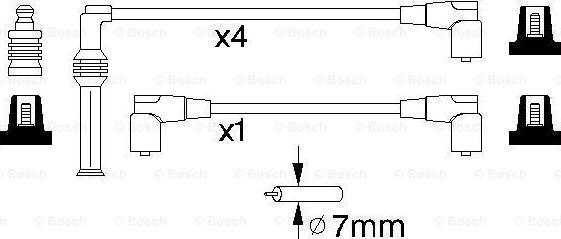 BOSCH 0 986 356 775 - Комплект проводов зажигания autospares.lv