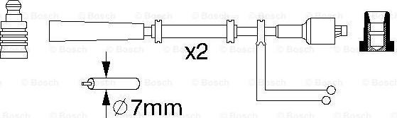 BOSCH 0 986 357 080 - Комплект проводов зажигания autospares.lv