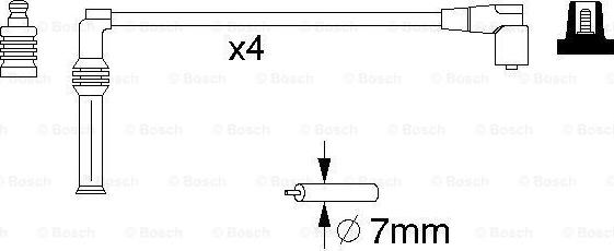 BOSCH 0 986 357 070 - Комплект проводов зажигания autospares.lv