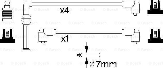 BOSCH 0 986 357 139 - Комплект проводов зажигания autospares.lv