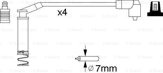 BOSCH 0 986 357 124 - Комплект проводов зажигания autospares.lv