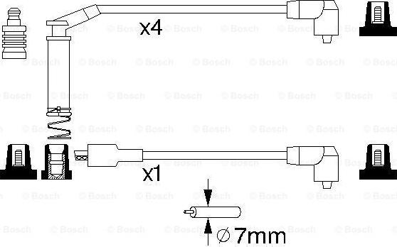 BOSCH 0 986 357 127 - Комплект проводов зажигания autospares.lv