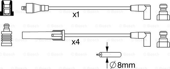 BOSCH 0 986 357 246 - Комплект проводов зажигания autospares.lv