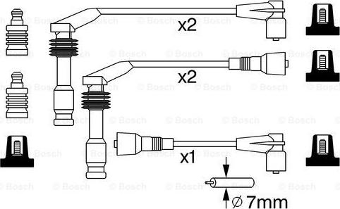 BOSCH 0 986 357 242 - Комплект проводов зажигания autospares.lv