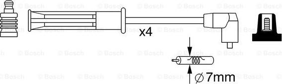 BOSCH 0 986 357 253 - Комплект проводов зажигания autospares.lv