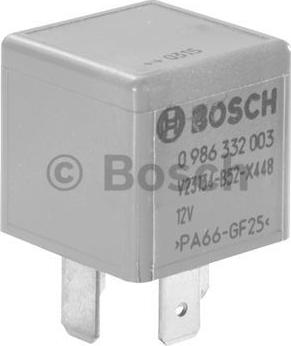 BOSCH 0 986 332 003 - Реле, рабочий ток autospares.lv